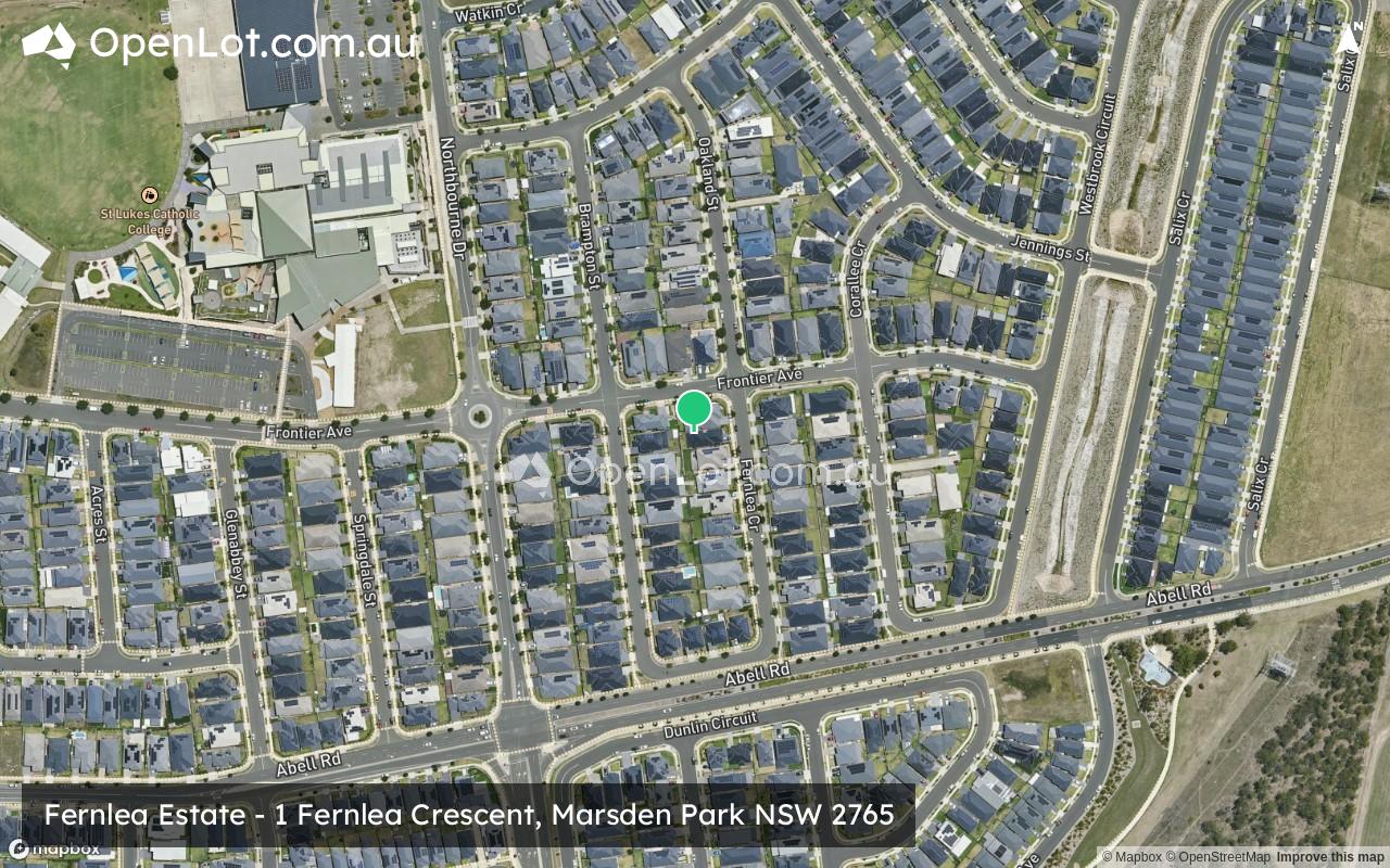 Satellite image for Fernlea Estate - 1 Fernlea Crescent, Marsden Park NSW 2765