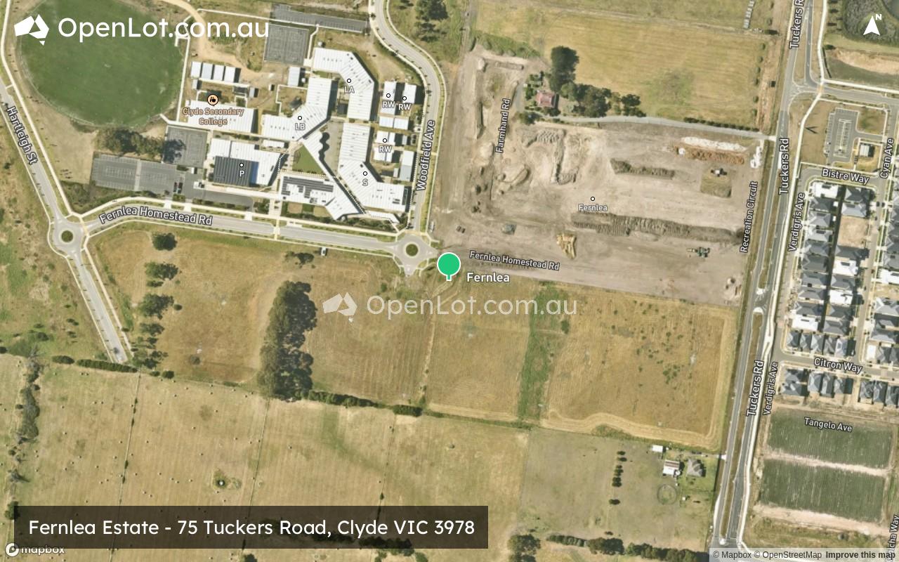 Satellite image for Fernlea Estate - 75 Tuckers Road, Clyde VIC 3978