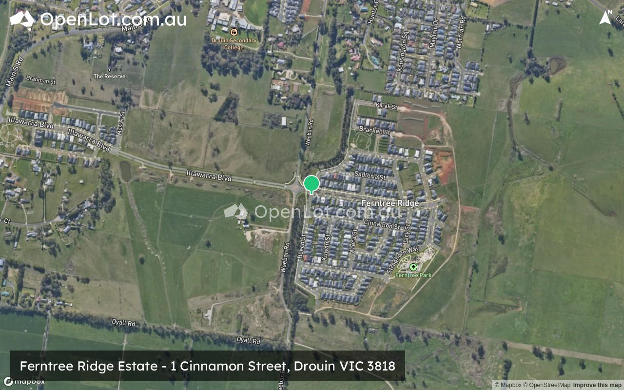 Satellite image for Ferntree Ridge Estate - 1 Cinnamon Street, Drouin VIC 3818