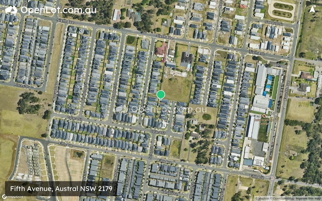 Satellite image for Fifth Avenue, Austral NSW 2179