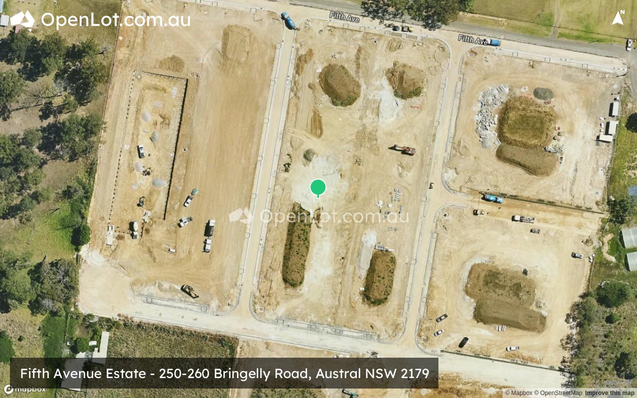 Satellite image for Fifth Avenue Estate - 250-260 Bringelly Road, Austral NSW 2179