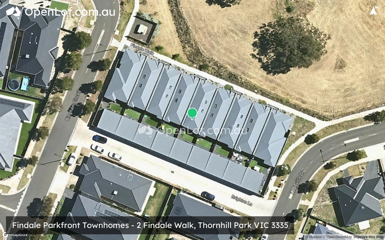 Satellite image for Findale Parkfront Townhomes - 2 Findale Walk, Thornhill Park VIC 3335