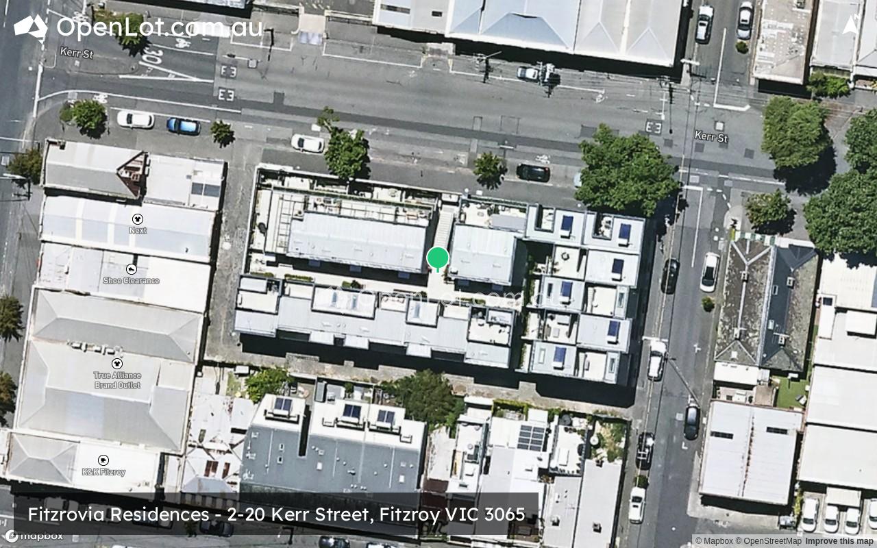 Satellite image for Fitzrovia Residences - 2-20 Kerr Street, Fitzroy VIC 3065