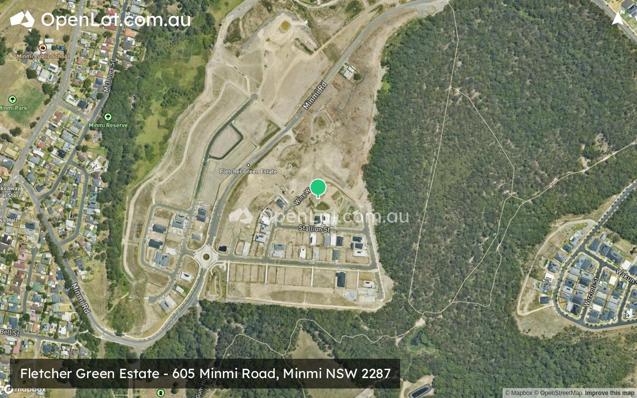 Satellite image for Fletcher Green Estate - 605 Minmi Road, Minmi NSW 2287