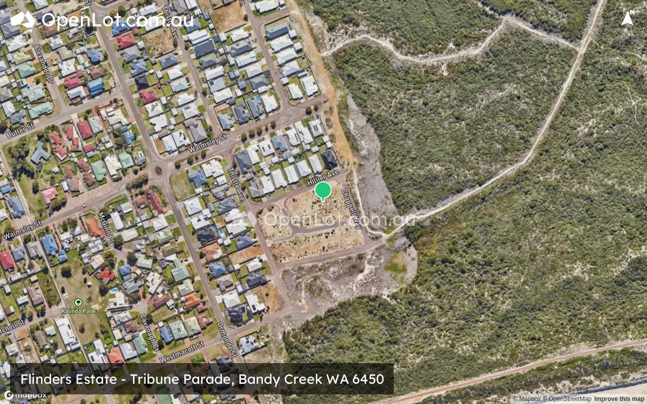 Satellite image for Flinders Estate - Tribune Parade, Bandy Creek WA 6450