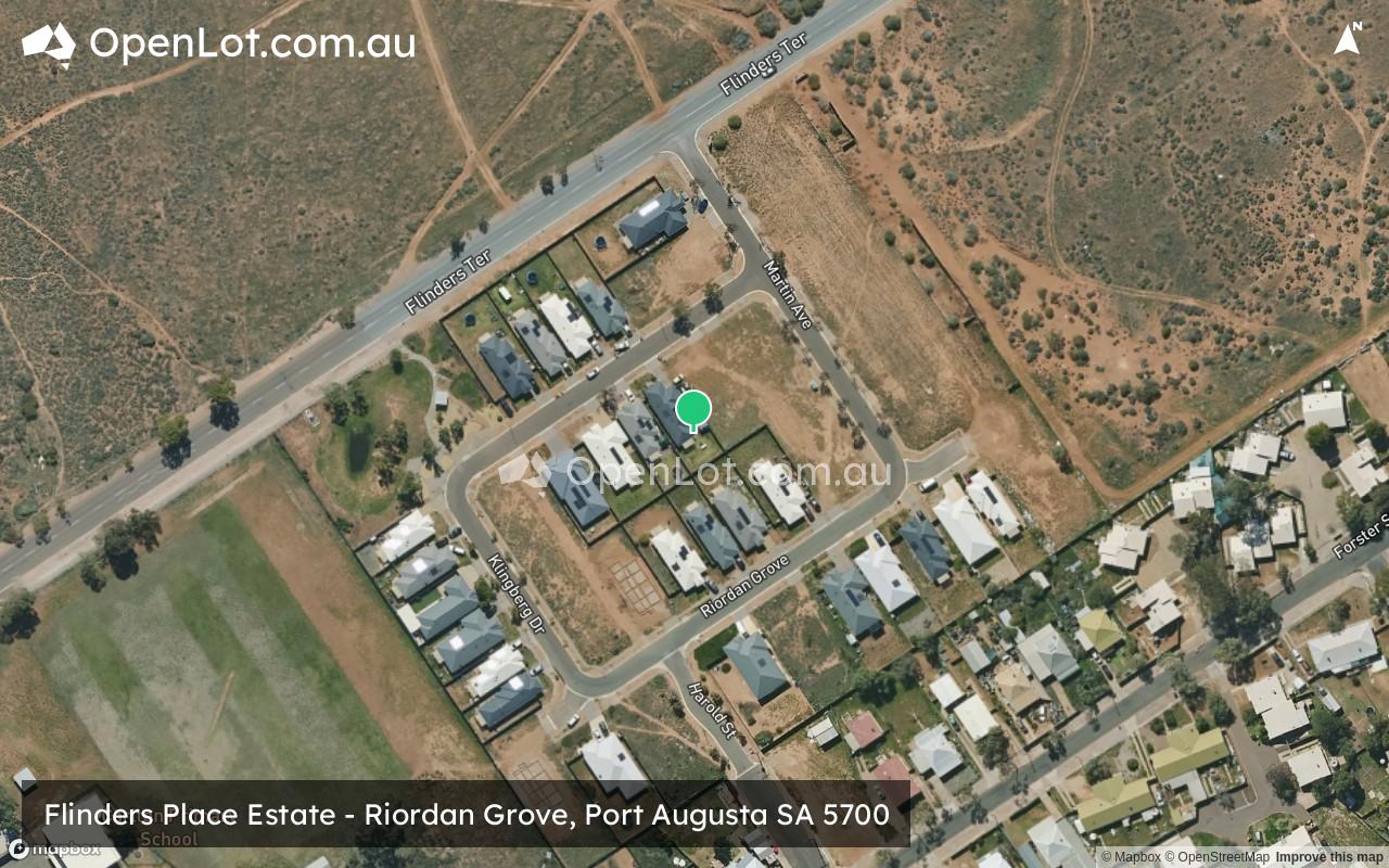 Satellite image for Flinders Place Estate - Riordan Grove, Port Augusta SA 5700