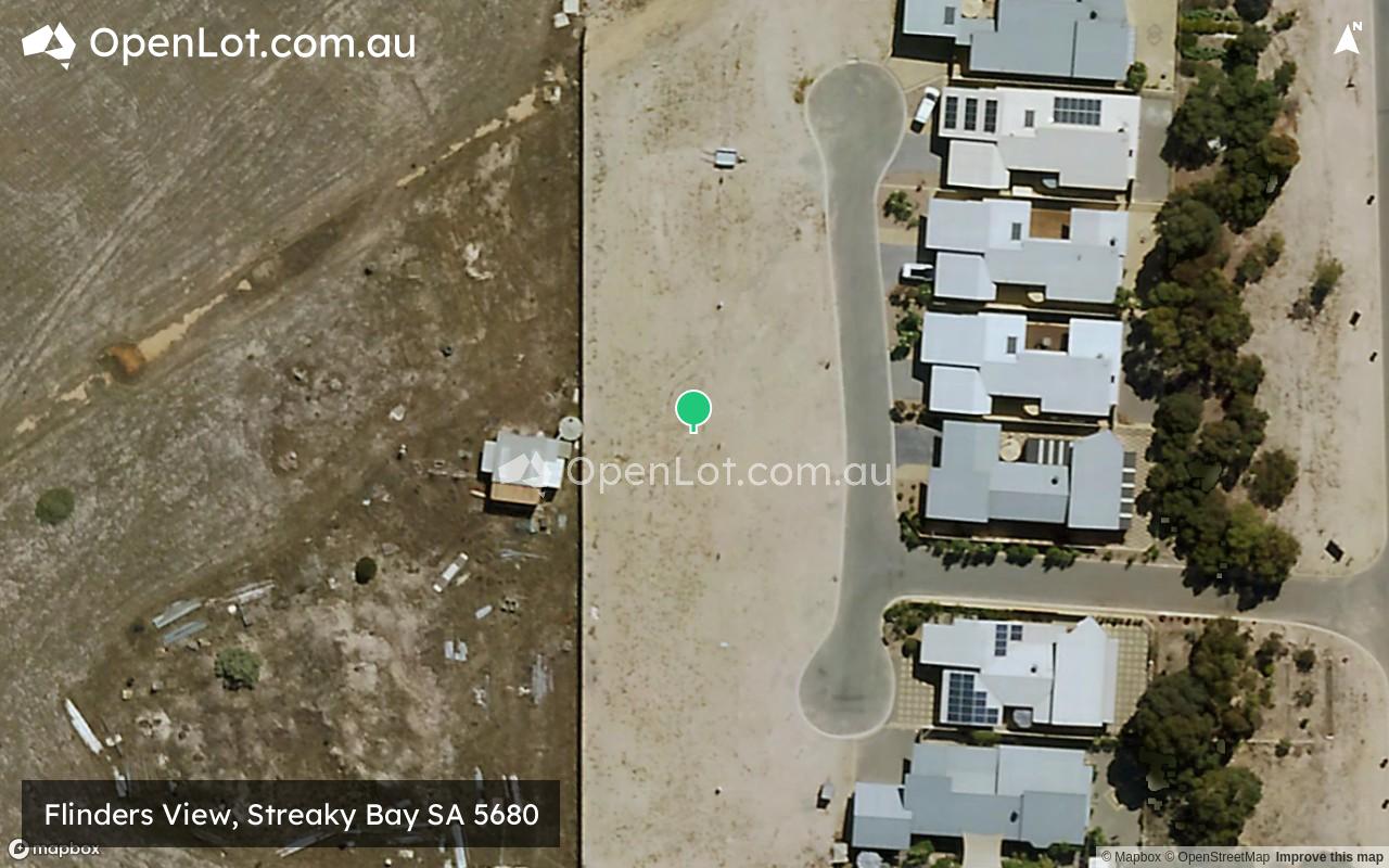 Satellite image for Flinders View, Streaky Bay SA 5680
