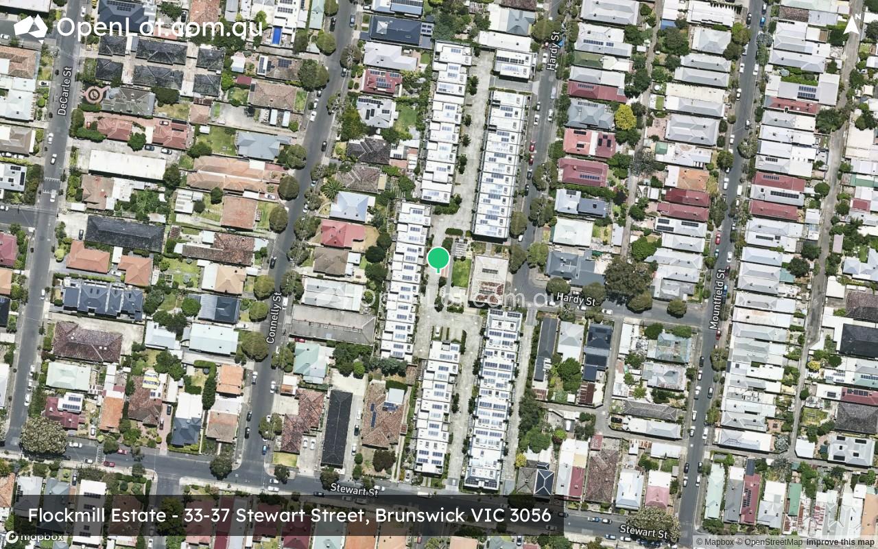 Satellite image for Flockmill Estate - 33-37 Stewart Street, Brunswick VIC 3056