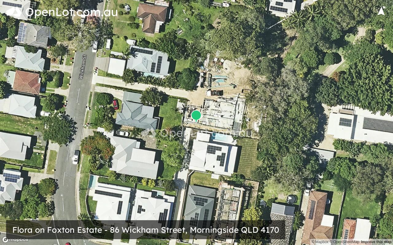 Satellite image for Flora on Foxton Estate - 86 Wickham Street, Morningside QLD 4170
