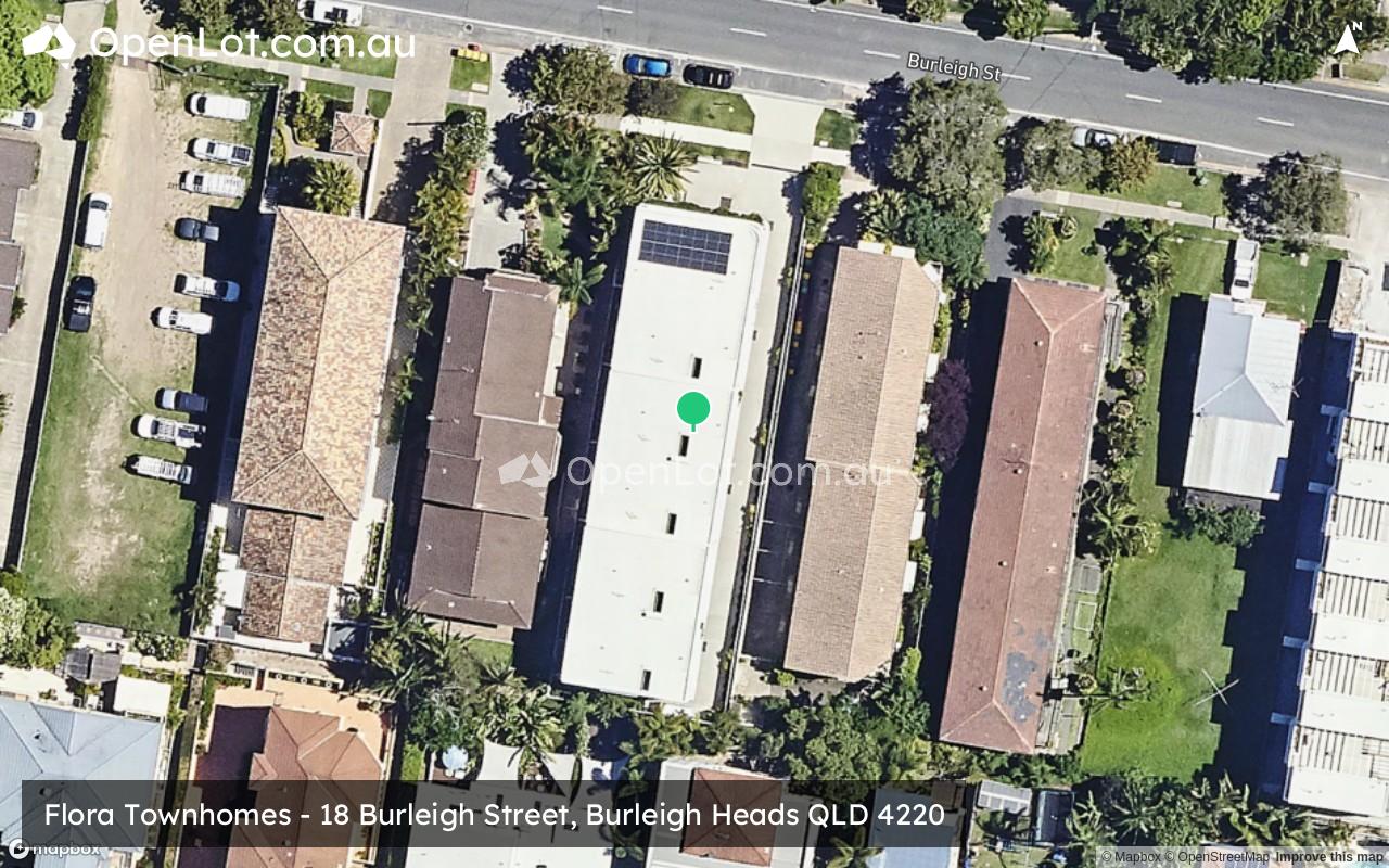 Satellite image for Flora Townhomes - 18 Burleigh Street, Burleigh Heads QLD 4220
