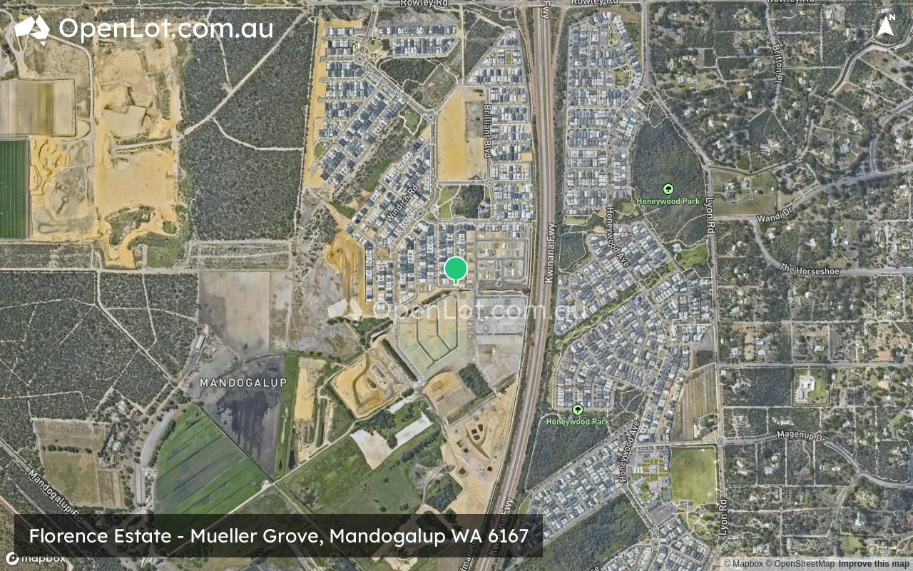 Satellite image for Florence Estate - Mueller Grove, Mandogalup WA 6167