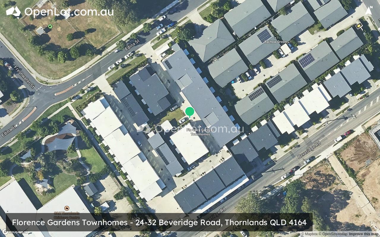 Satellite image for Florence Gardens Townhomes - 24-32 Beveridge Road, Thornlands QLD 4164