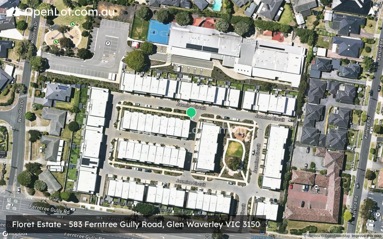 Satellite image for Floret Estate - 583 Ferntree Gully Road, Glen Waverley VIC 3150