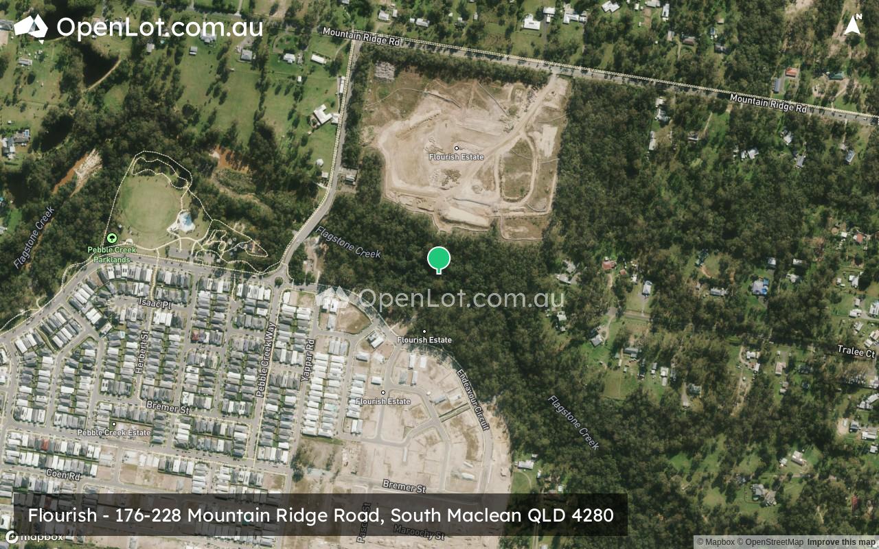 Satellite image for Flourish - 176-228 Mountain Ridge Road, South Maclean QLD 4280
