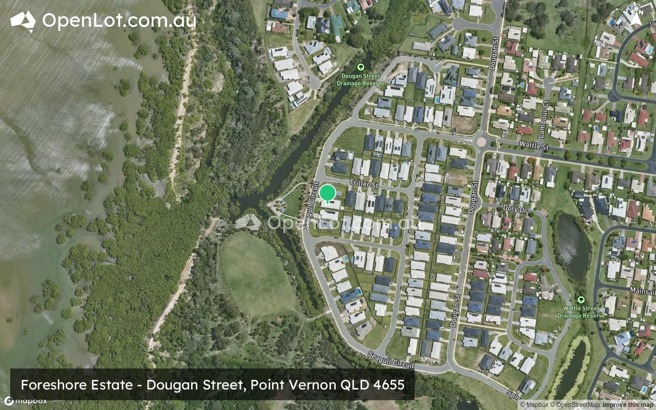 Satellite image for Foreshore Estate - Dougan Street, Point Vernon QLD 4655