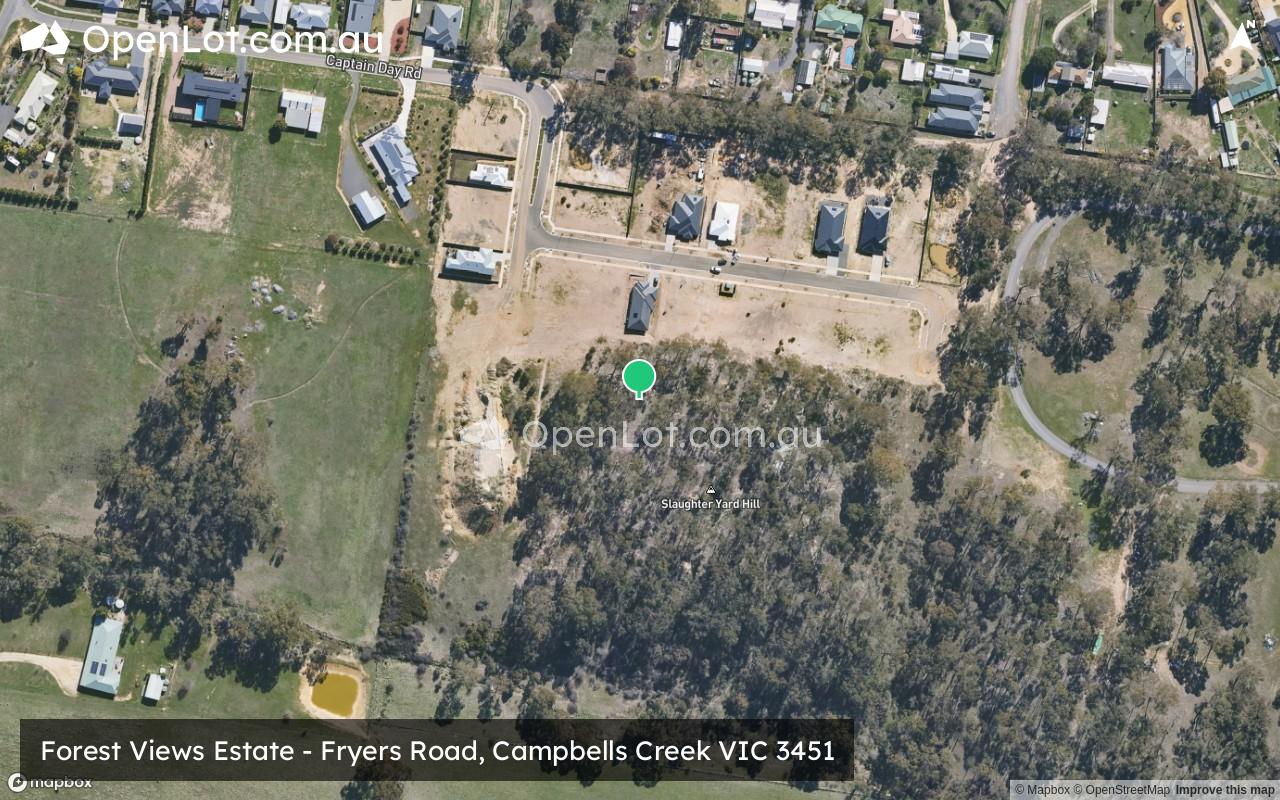 Satellite image for Forest Views Estate - Fryers Road, Campbells Creek VIC 3451