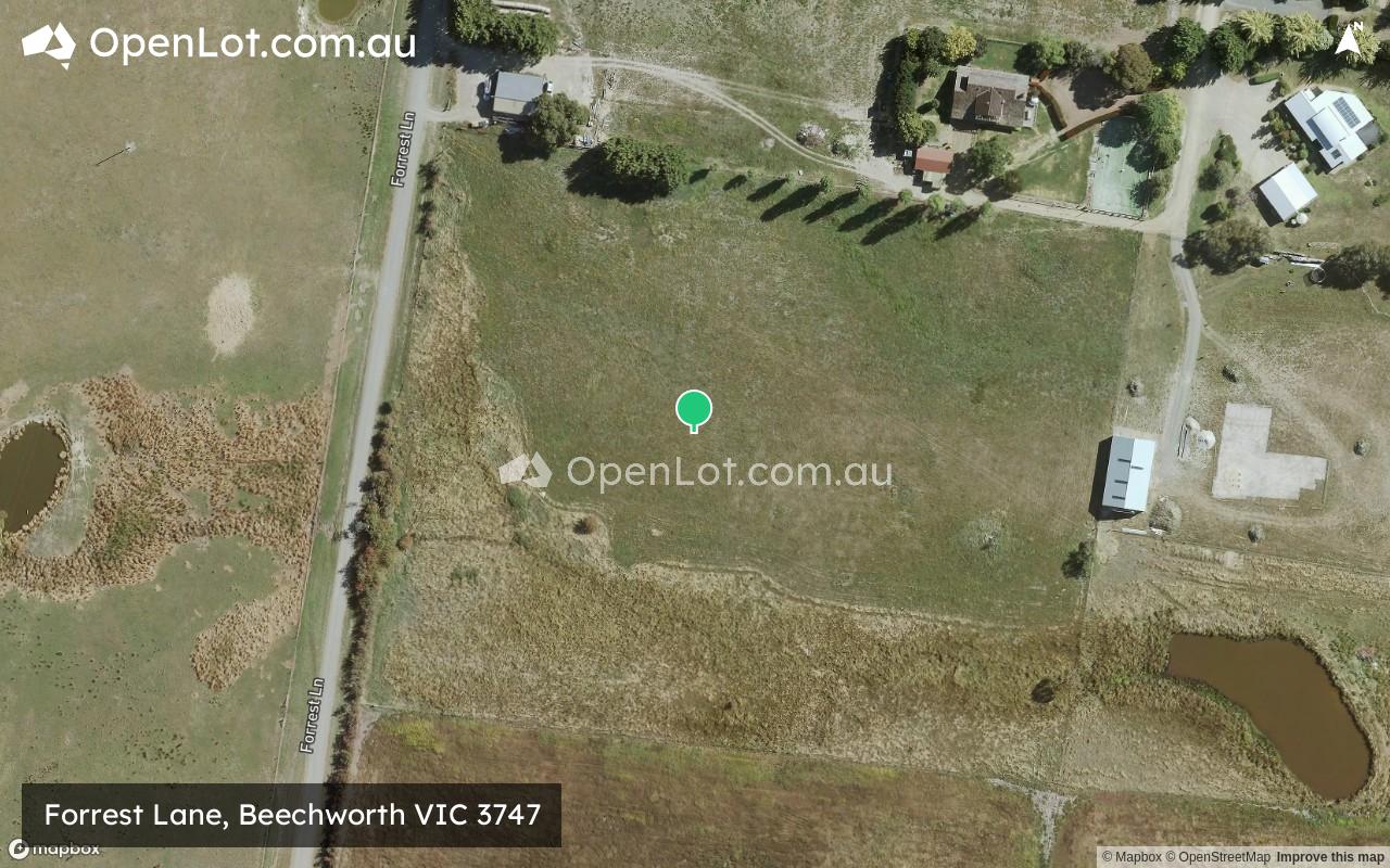 Satellite image for Forrest Lane, Beechworth VIC 3747