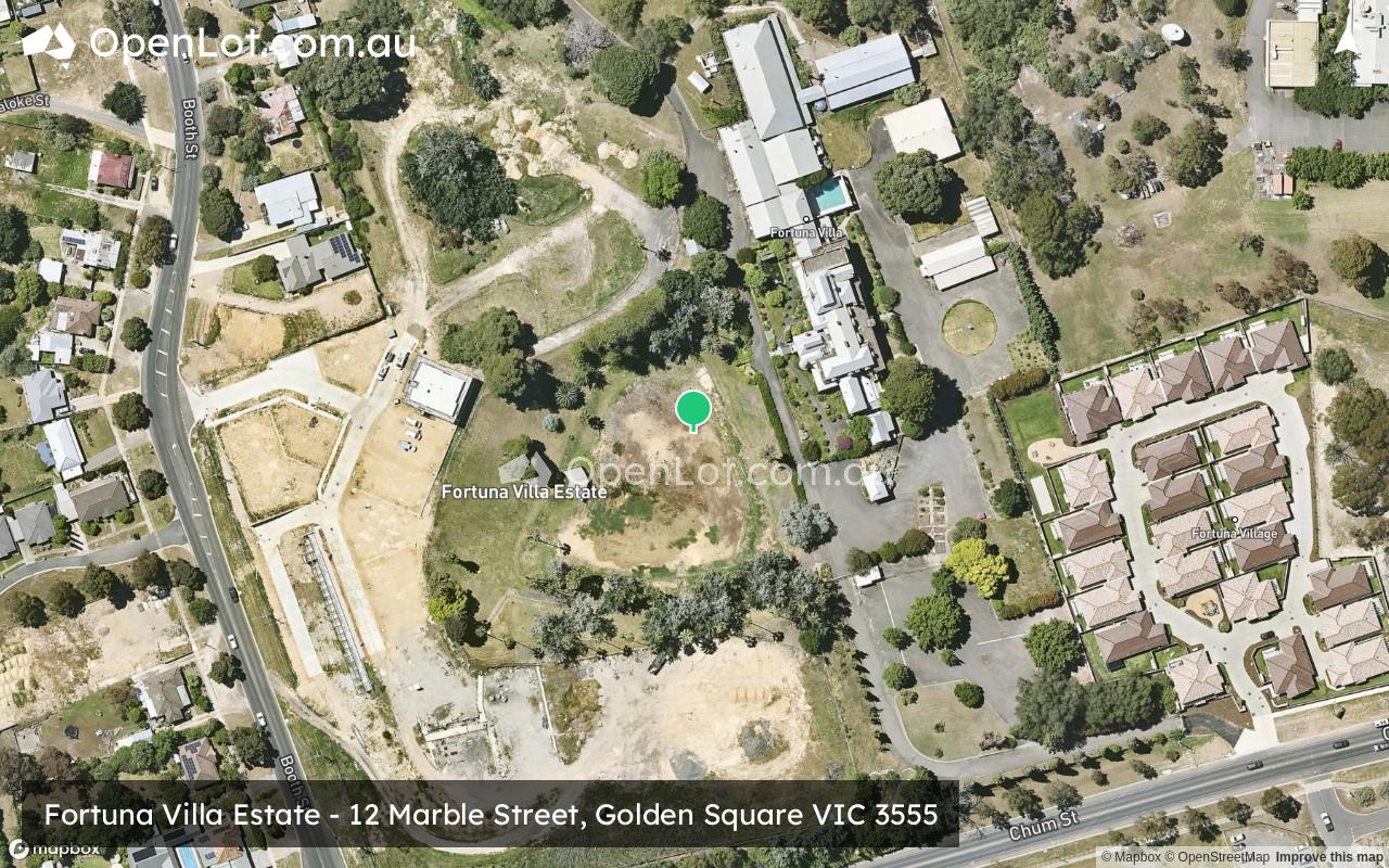 Satellite image for Fortuna Villa Estate - 12 Marble Street, Golden Square VIC 3555