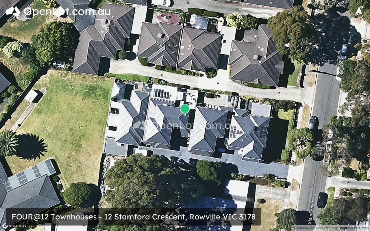 Satellite image for FOUR@12 Townhouses - 12 Stamford Crescent, Rowville VIC 3178