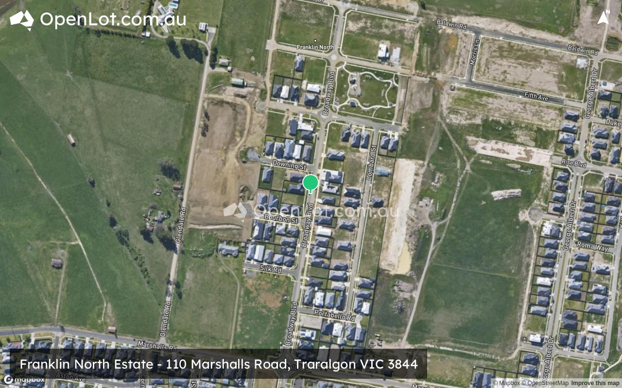 Satellite image for Franklin North Estate - 110 Marshalls Road, Traralgon VIC 3844