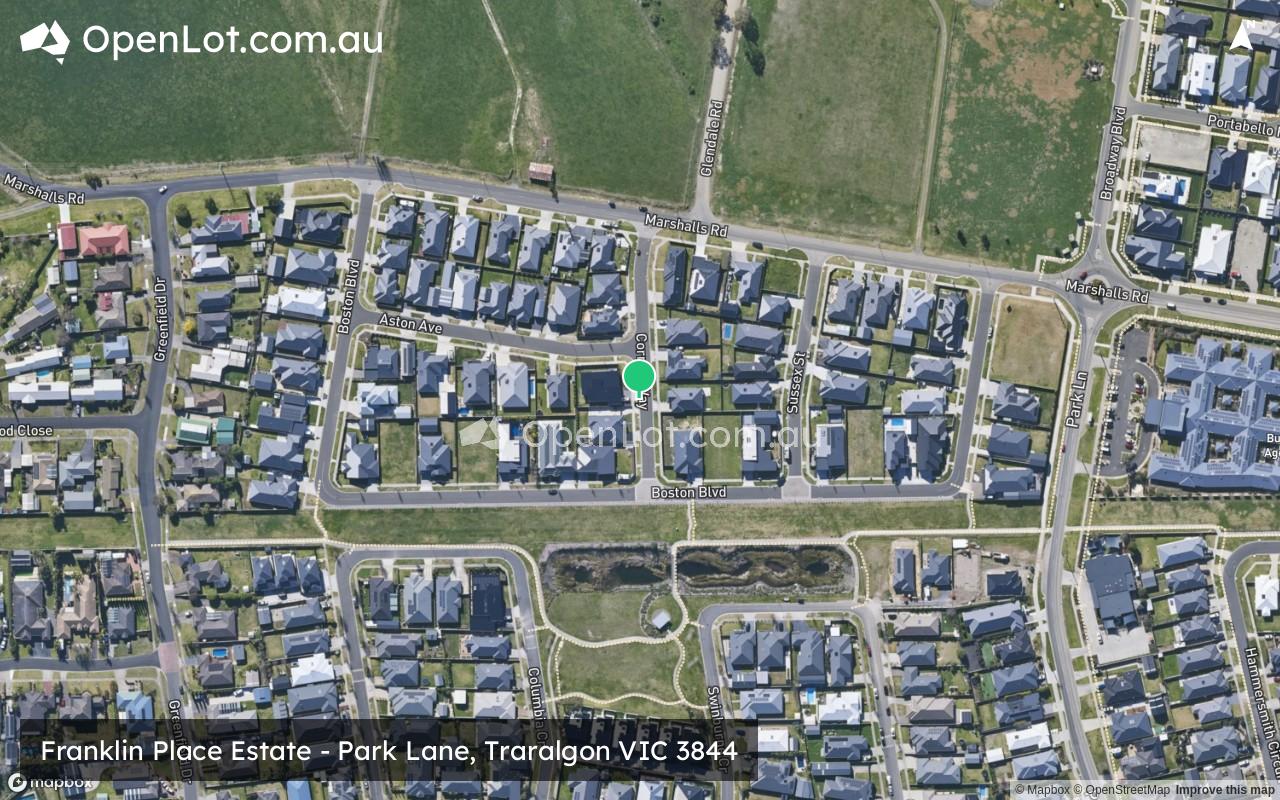 Satellite image for Franklin Place Estate - Park Lane, Traralgon VIC 3844