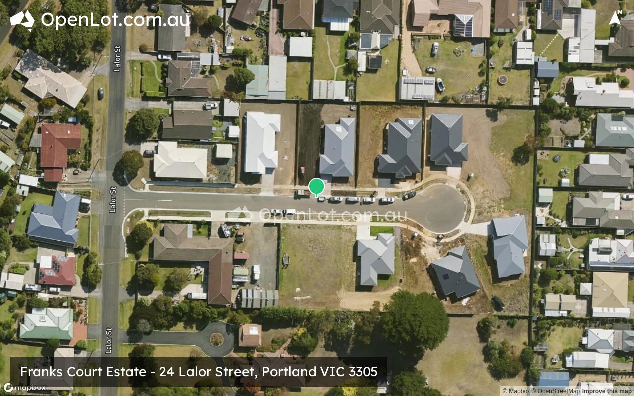 Satellite image for Franks Court Estate - 24 Lalor Street, Portland VIC 3305