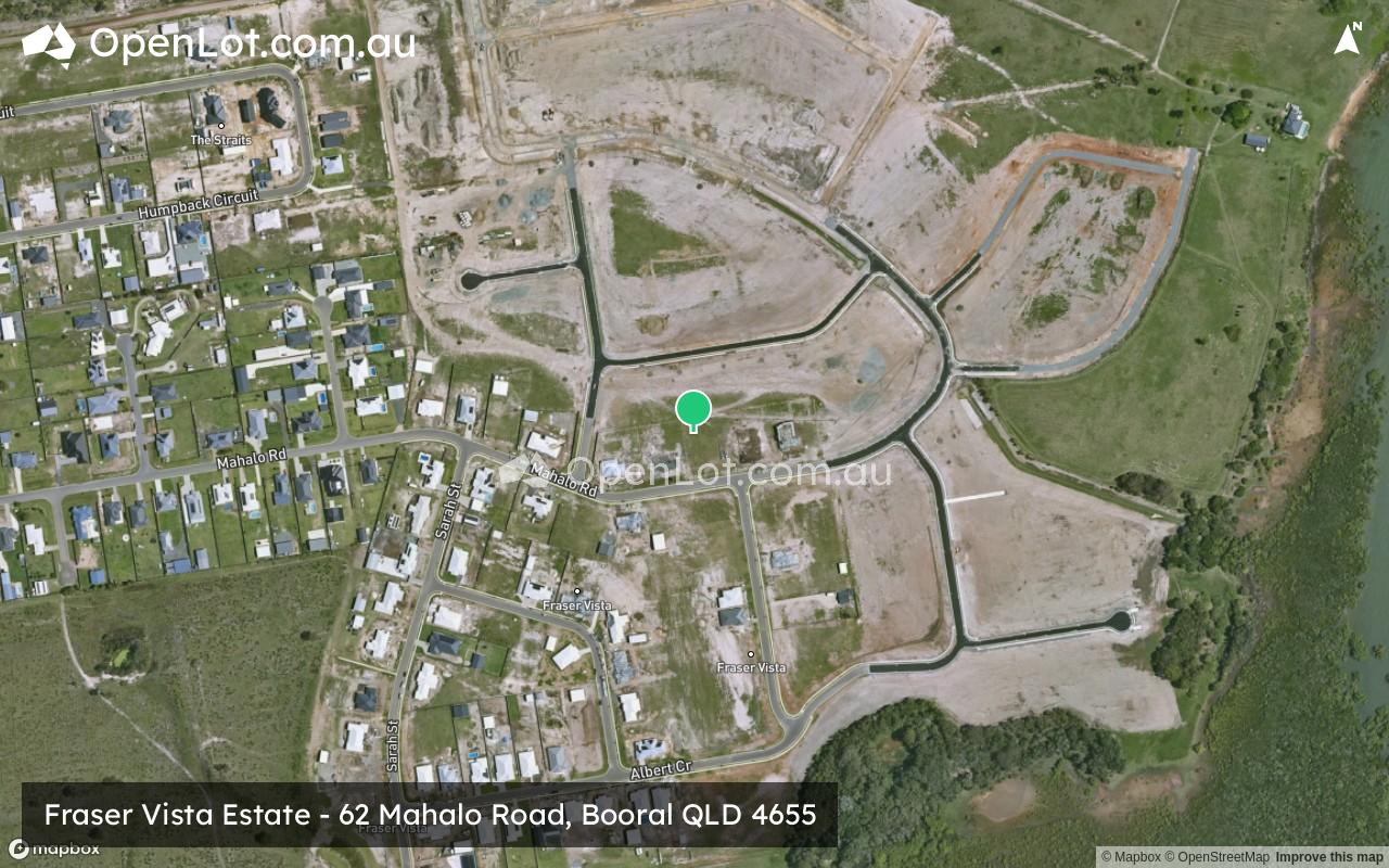 Satellite image for Fraser Vista Estate - 62 Mahalo Road, Booral QLD 4655