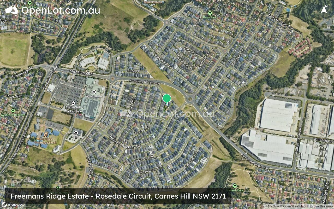 Satellite image for Freemans Ridge Estate - Rosedale Circuit, Carnes Hill NSW 2171