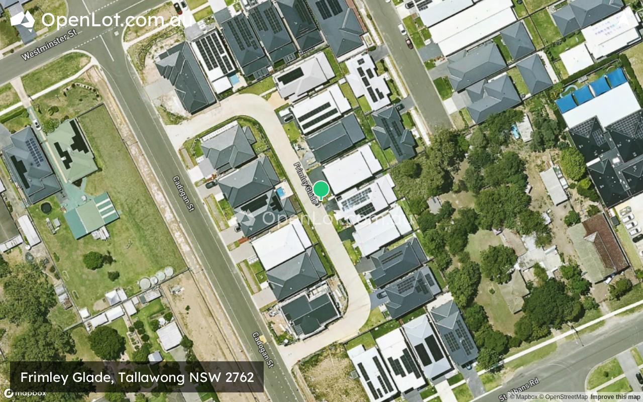 Satellite image for Frimley Glade, Tallawong NSW 2762