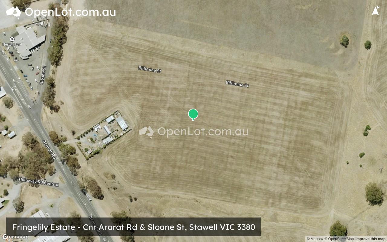 Satellite image for Fringelily Estate - Cnr Ararat Rd & Sloane St, Stawell VIC 3380