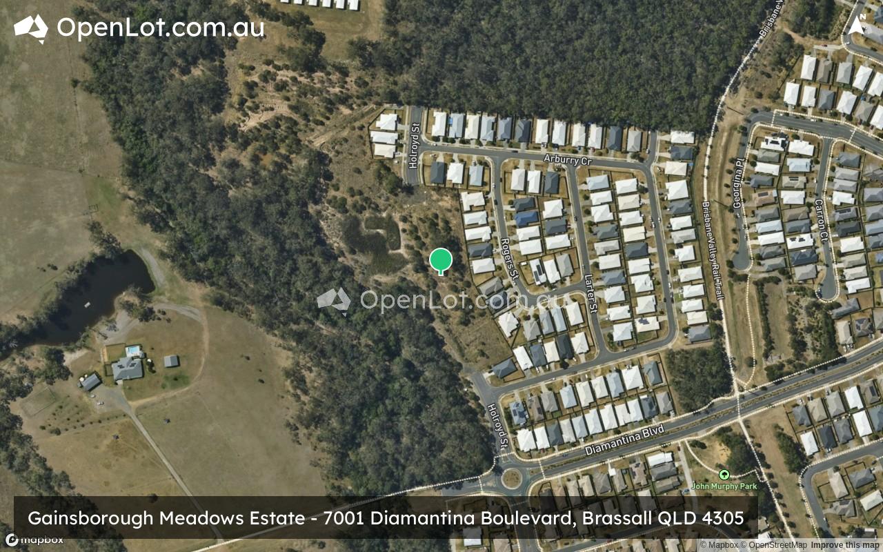 Satellite image for Gainsborough Meadows Estate - 7001 Diamantina Boulevard, Brassall QLD 4305