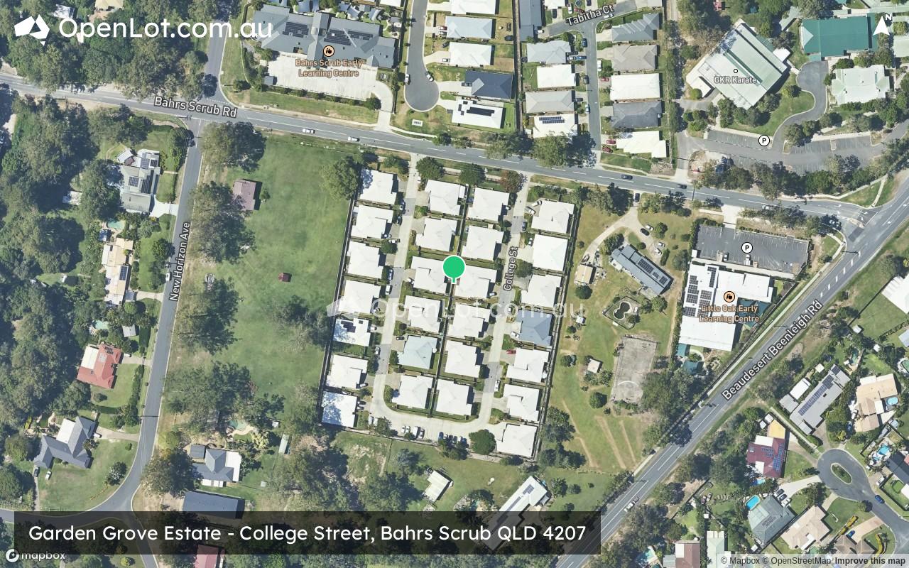 Satellite image for Garden Grove Estate - College Street, Bahrs Scrub QLD 4207