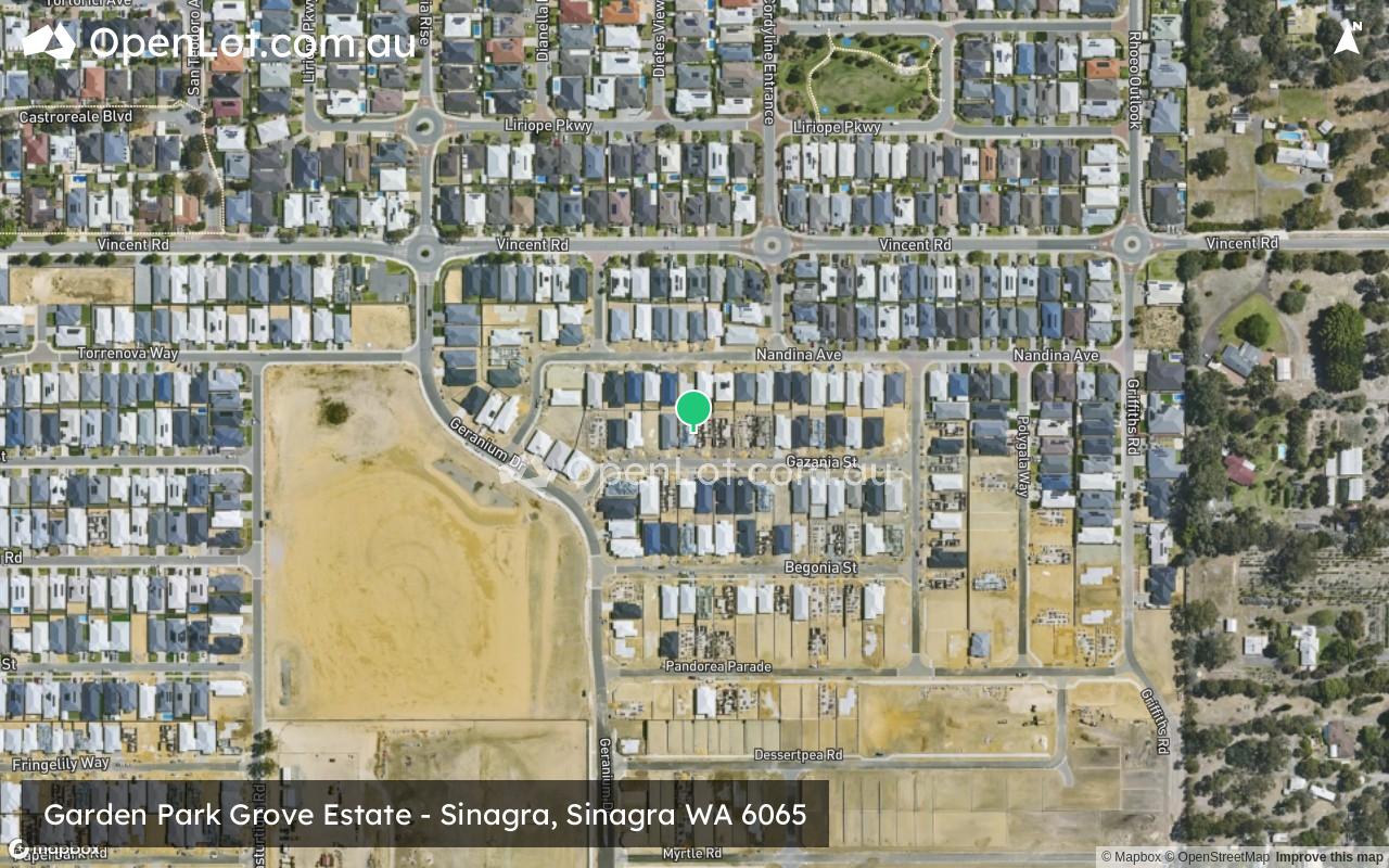 Satellite image for Garden Park Grove Estate - Sinagra, Sinagra WA 6065