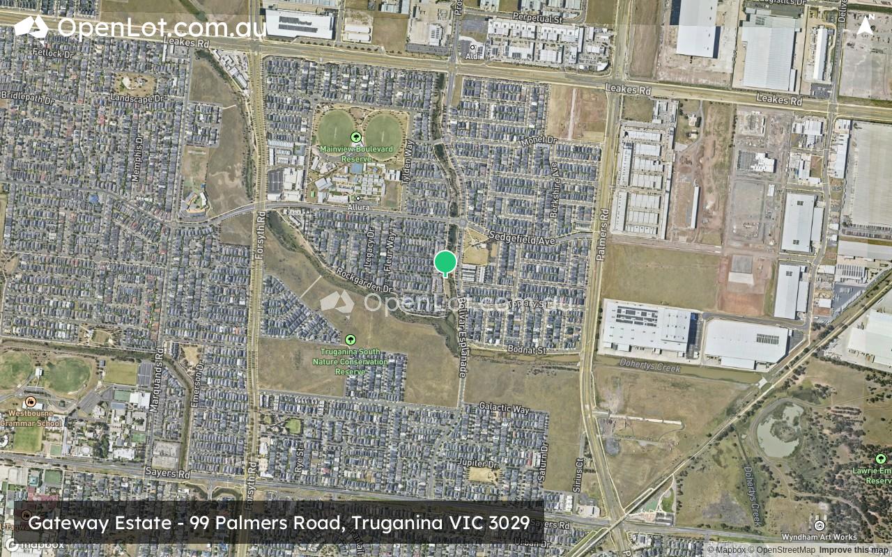 Satellite image for Gateway Estate - 99 Palmers Road, Truganina VIC 3029
