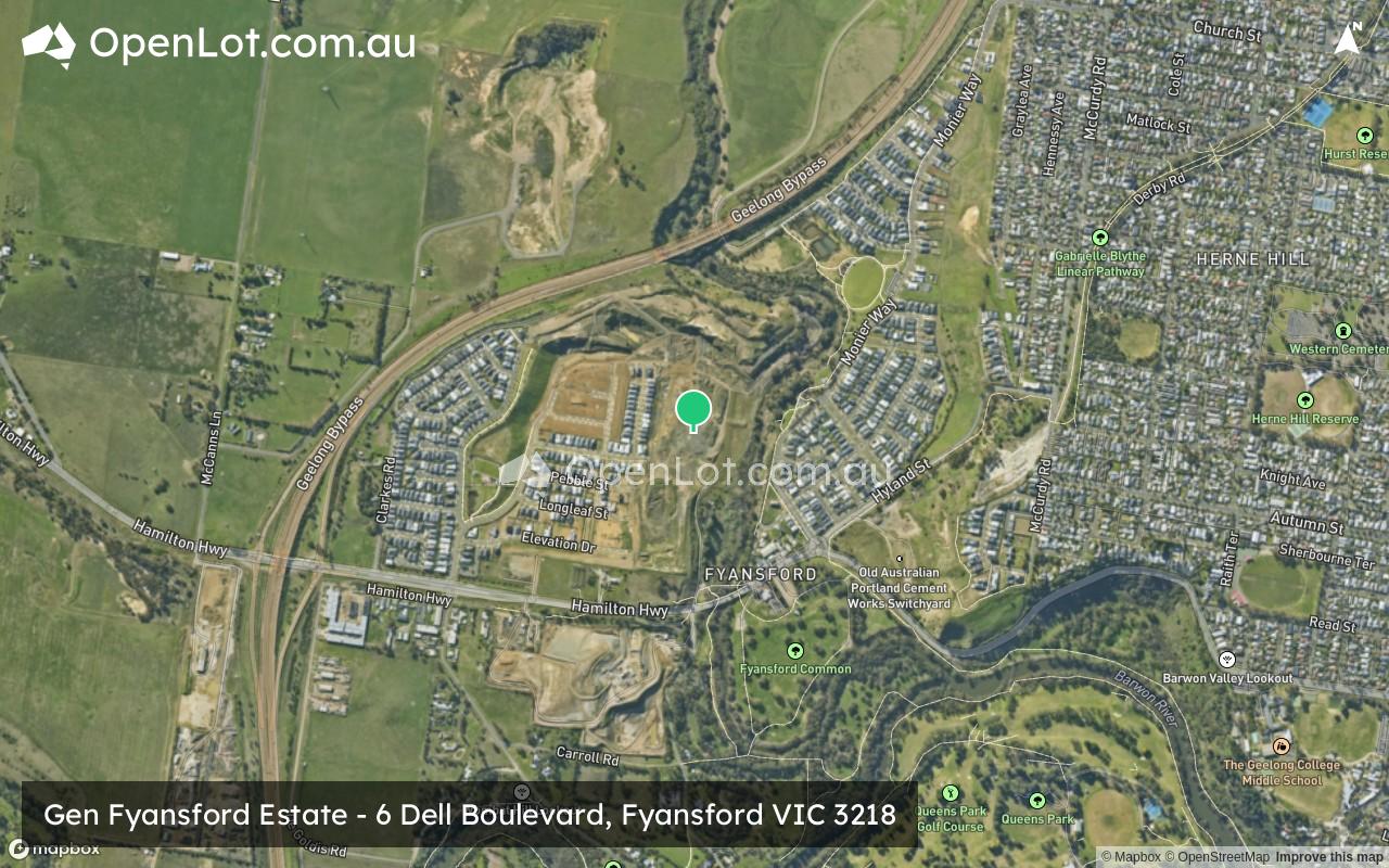 Satellite image for Gen Fyansford Estate - 6 Dell Boulevard, Fyansford VIC 3218