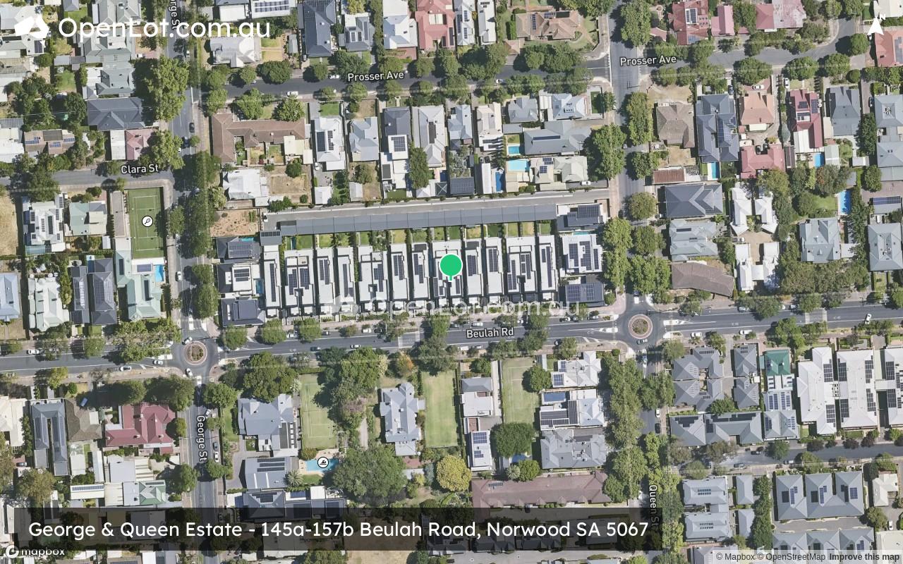 Satellite image for George & Queen Estate - 145a-157b Beulah Road, Norwood SA 5067