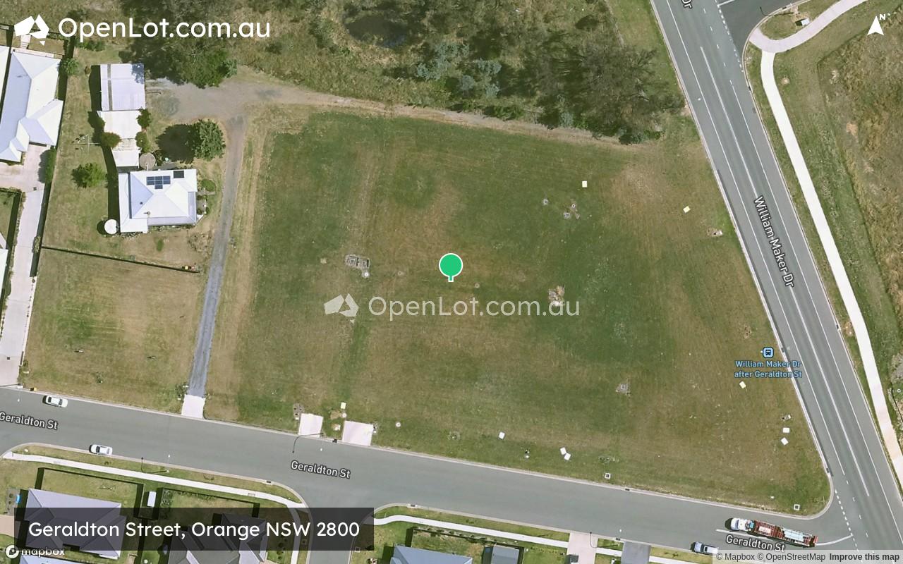 Satellite image for Geraldton Street, Orange NSW 2800