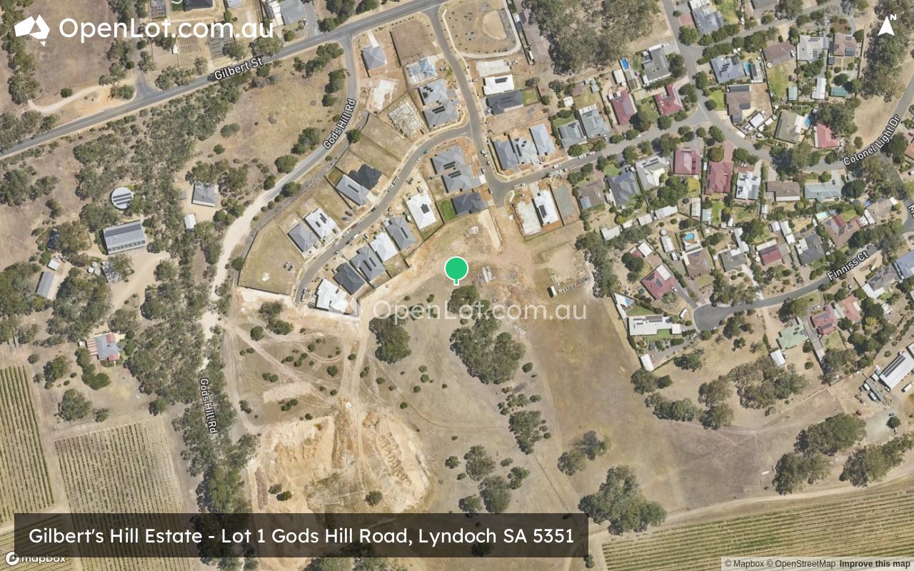 Satellite image for Gilbert's Hill Estate - Lot 1 Gods Hill Road, Lyndoch SA 5351