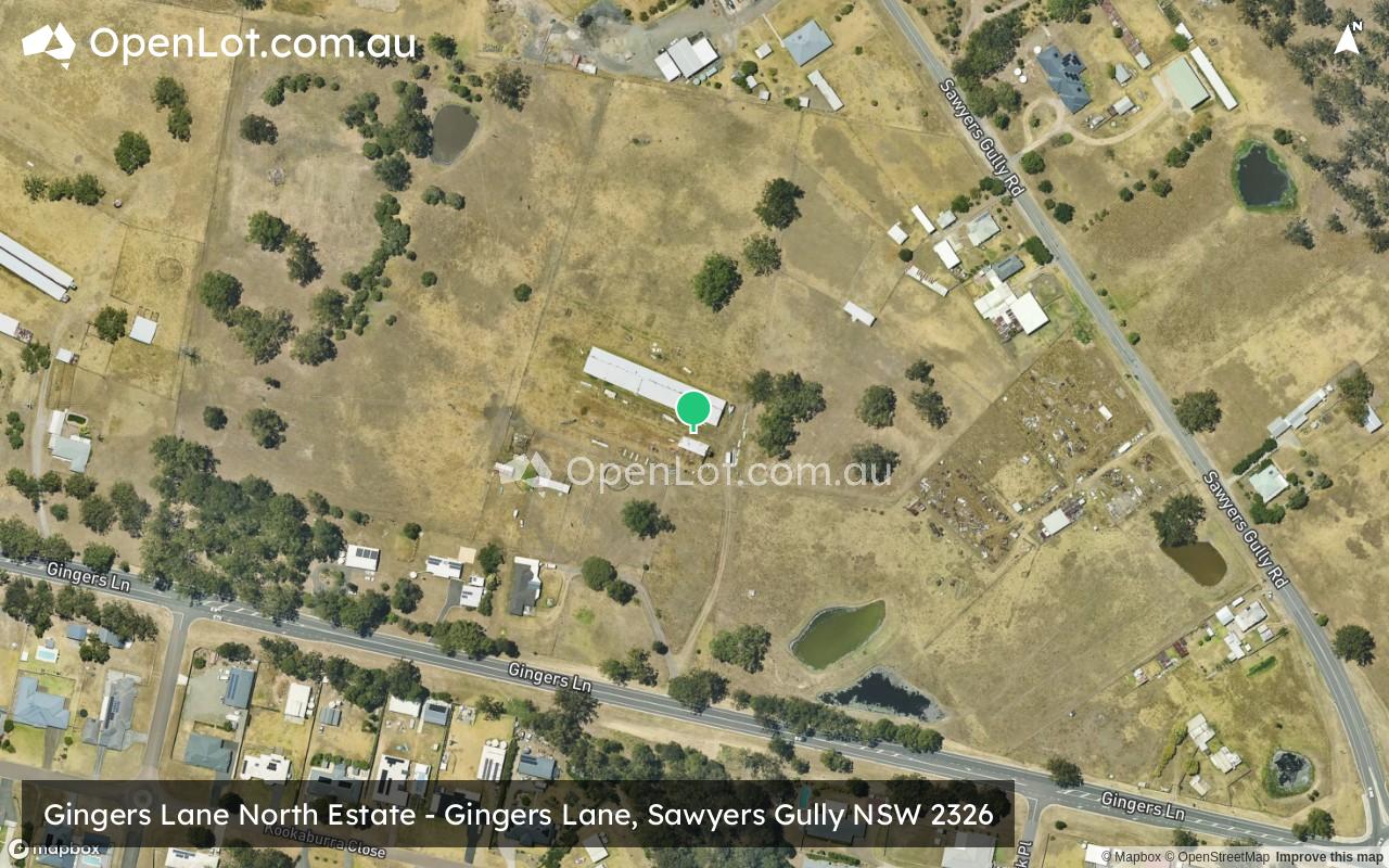 Satellite image for Gingers Lane North Estate - Gingers Lane, Sawyers Gully NSW 2326