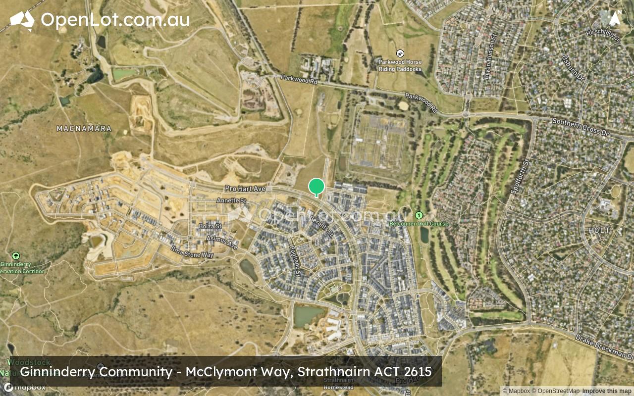 Satellite image for Ginninderry Community - Mcclymont Way, Strathnairn ACT 2615
