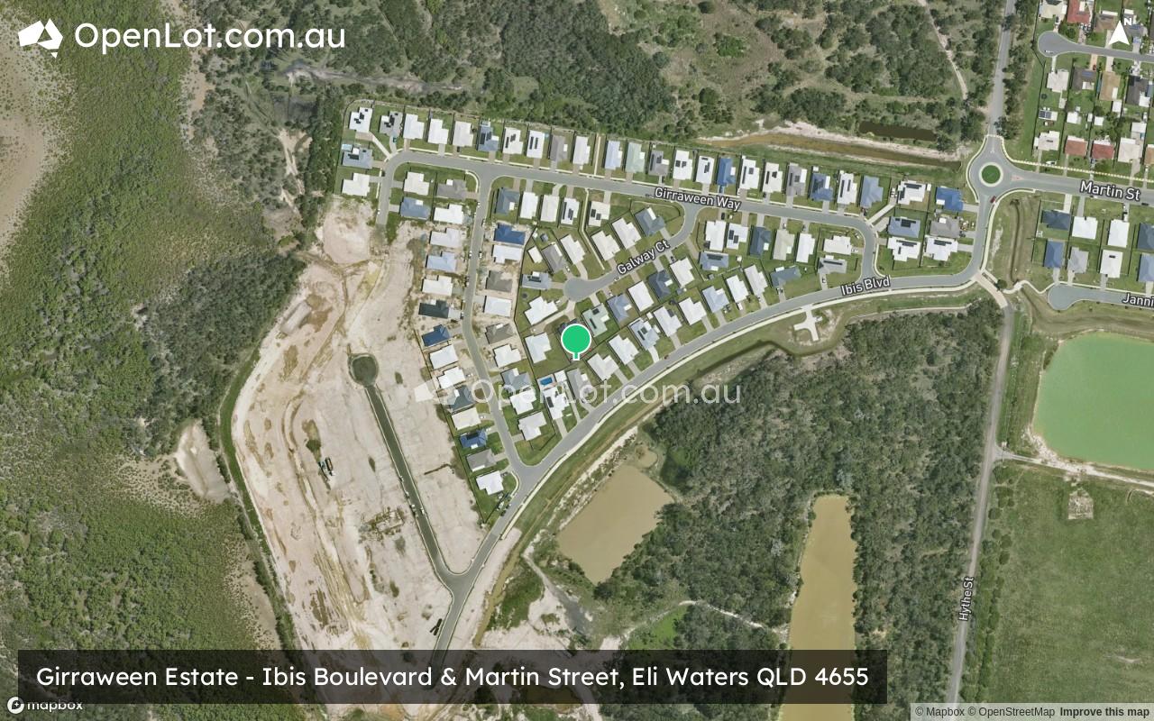 Satellite image for Girraween Estate - Ibis Boulevard & Martin Street, Eli Waters QLD 4655