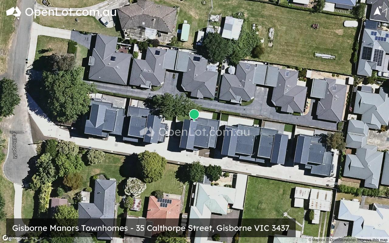 Satellite image for Gisborne Manors Townhomes - 35 Calthorpe Street, Gisborne VIC 3437