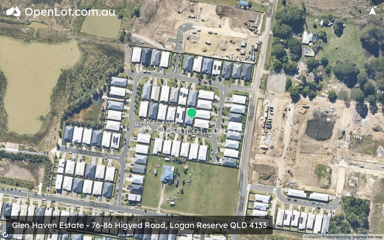 Satellite image for Glen Haven Estate - 76-86 Higyed Road, Logan Reserve QLD 4133