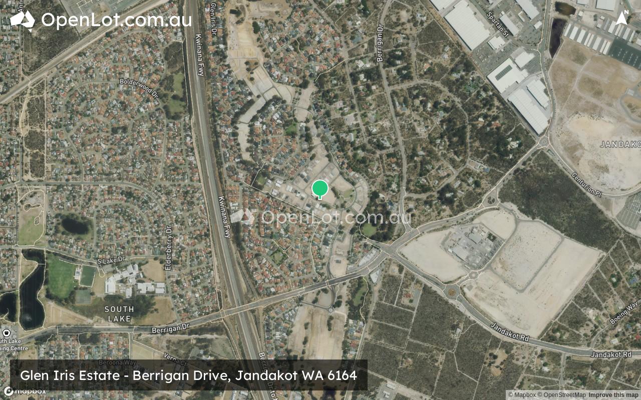 Satellite image for Glen Iris Estate - Berrigan Drive, Jandakot WA 6164