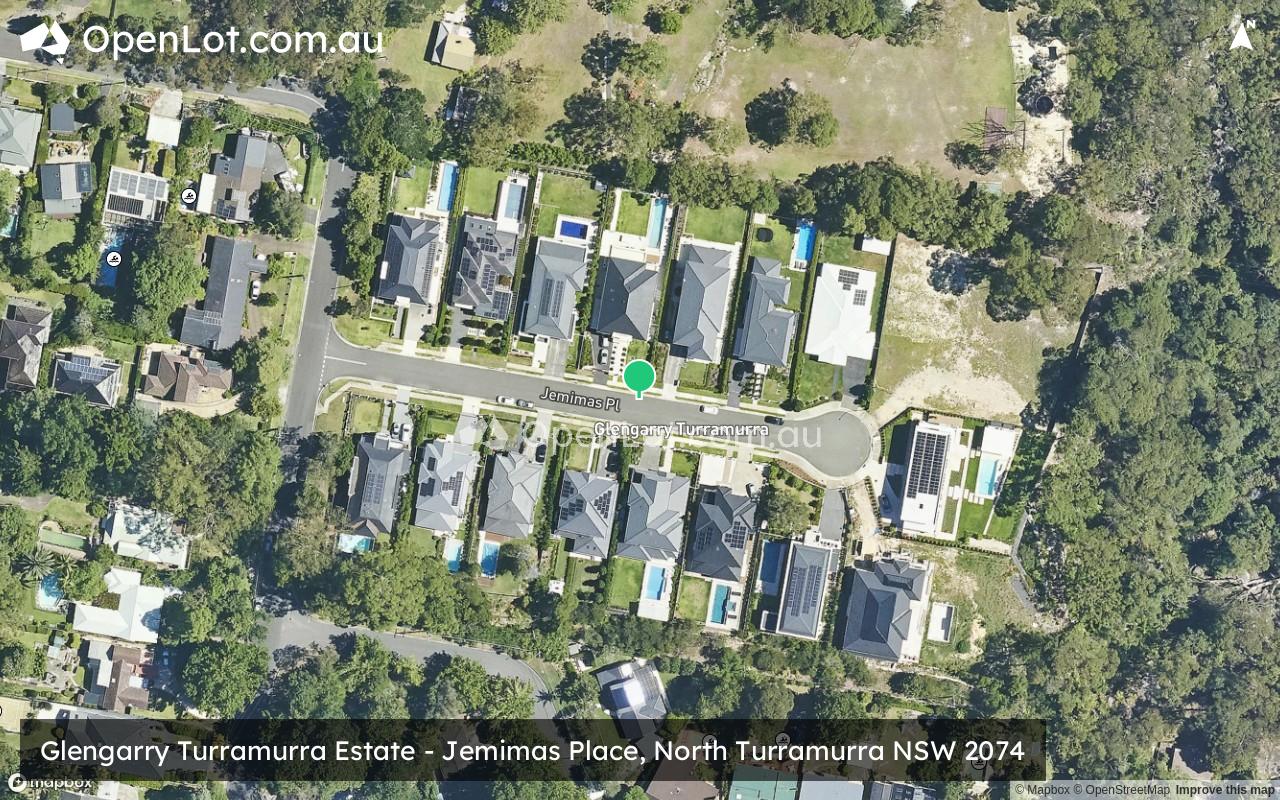 Satellite image for Glengarry Turramurra Estate - Jemimas Place, North Turramurra NSW 2074