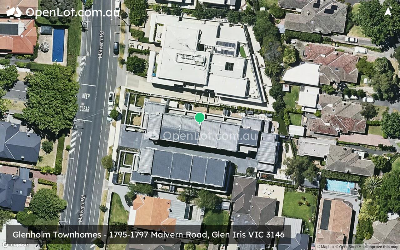 Satellite image for Glenholm Townhomes - 1795-1797 Malvern Road, Glen Iris VIC 3146