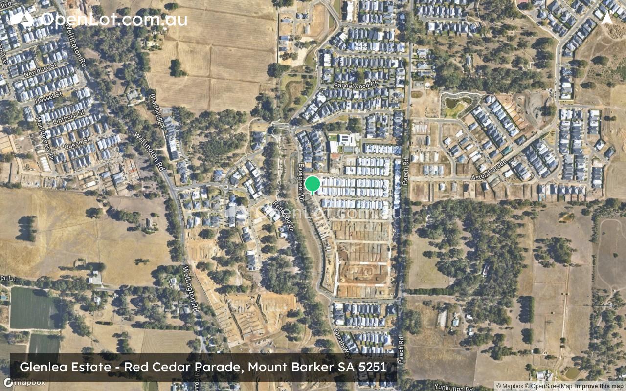 Satellite image for Glenlea Estate - Red Cedar Parade, Mount Barker SA 5251
