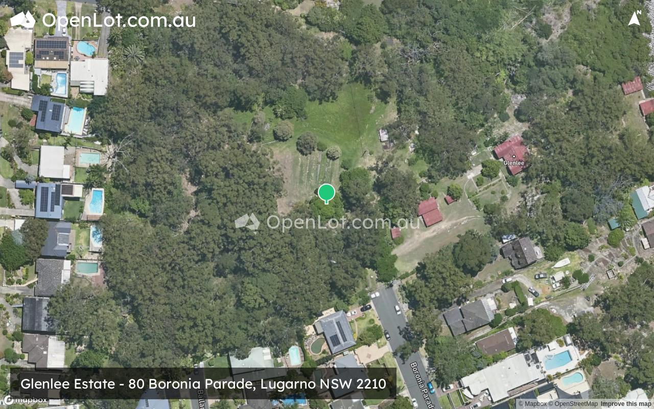 Satellite image for Glenlee Estate - 80 Boronia Parade, Lugarno NSW 2210