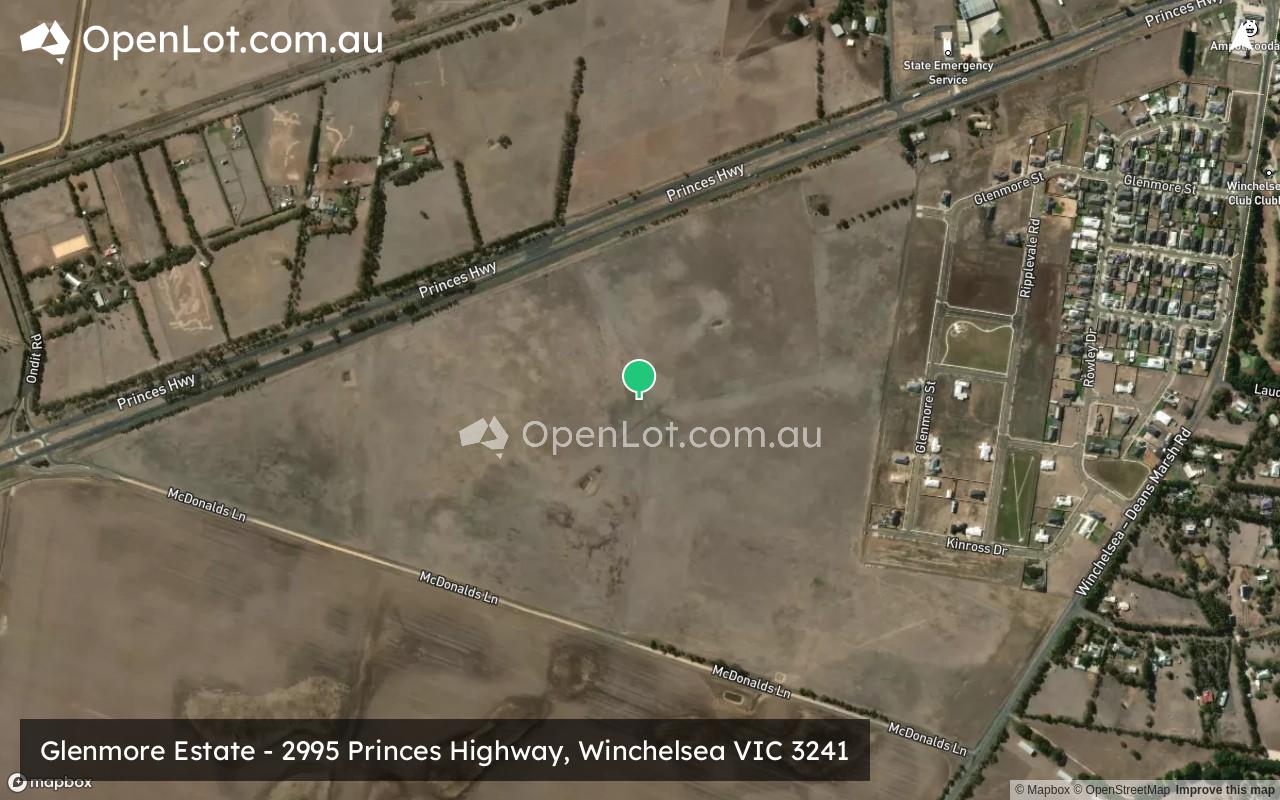 Satellite image for Glenmore Estate - 2995 Princes Highway, Winchelsea VIC 3241