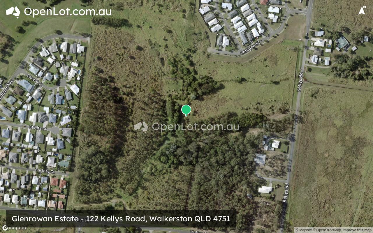 Satellite image for Glenrowan Estate - 122 Kellys Road, Walkerston QLD 4751